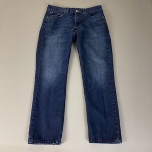 Levi's 511 Slim Fit Jeans Mens Size 34x30 (Fit 32x28) Blue Dark Wash Denim Pants